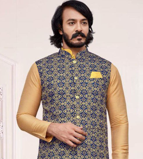 Beautiful Blue Colored Traditional Wear Kurta With Near Me