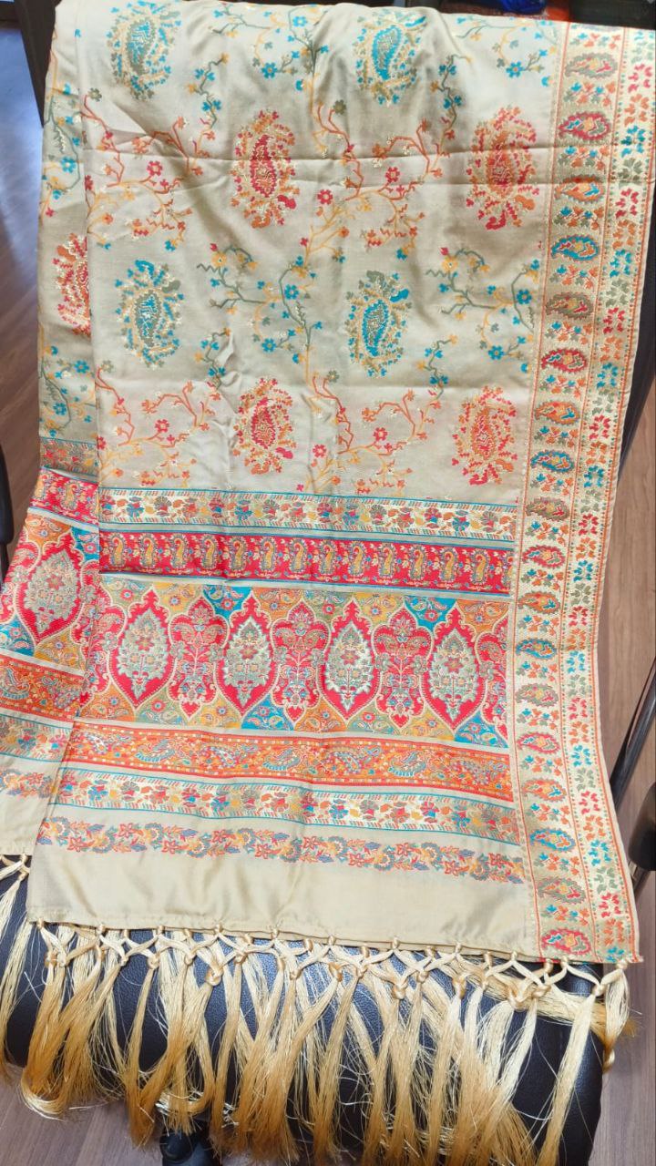 Appealing Sandal Color Ethnic Wear Stole For Men