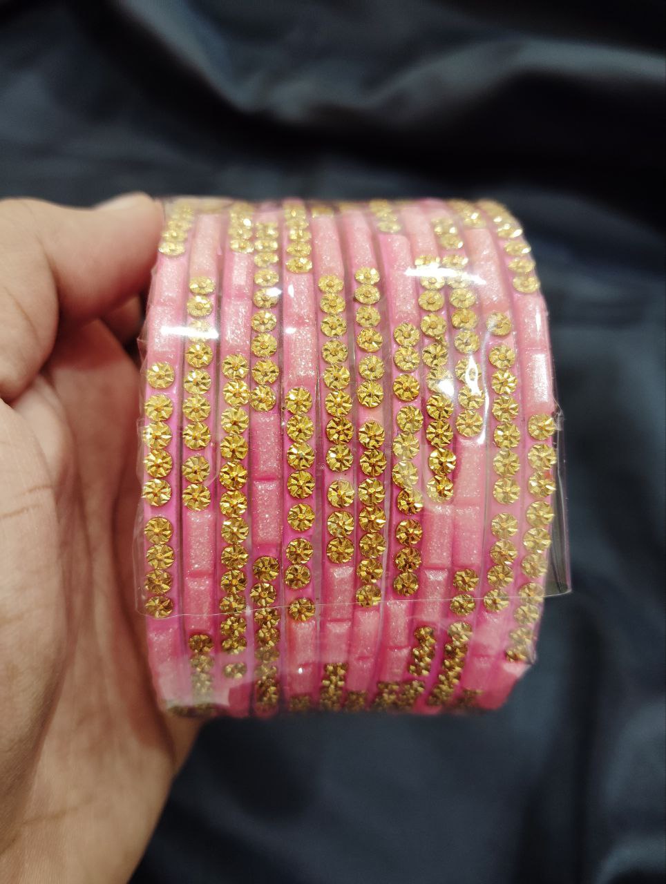Lovely Light Pink Color Unique Design Glass Bangles In Near Me
