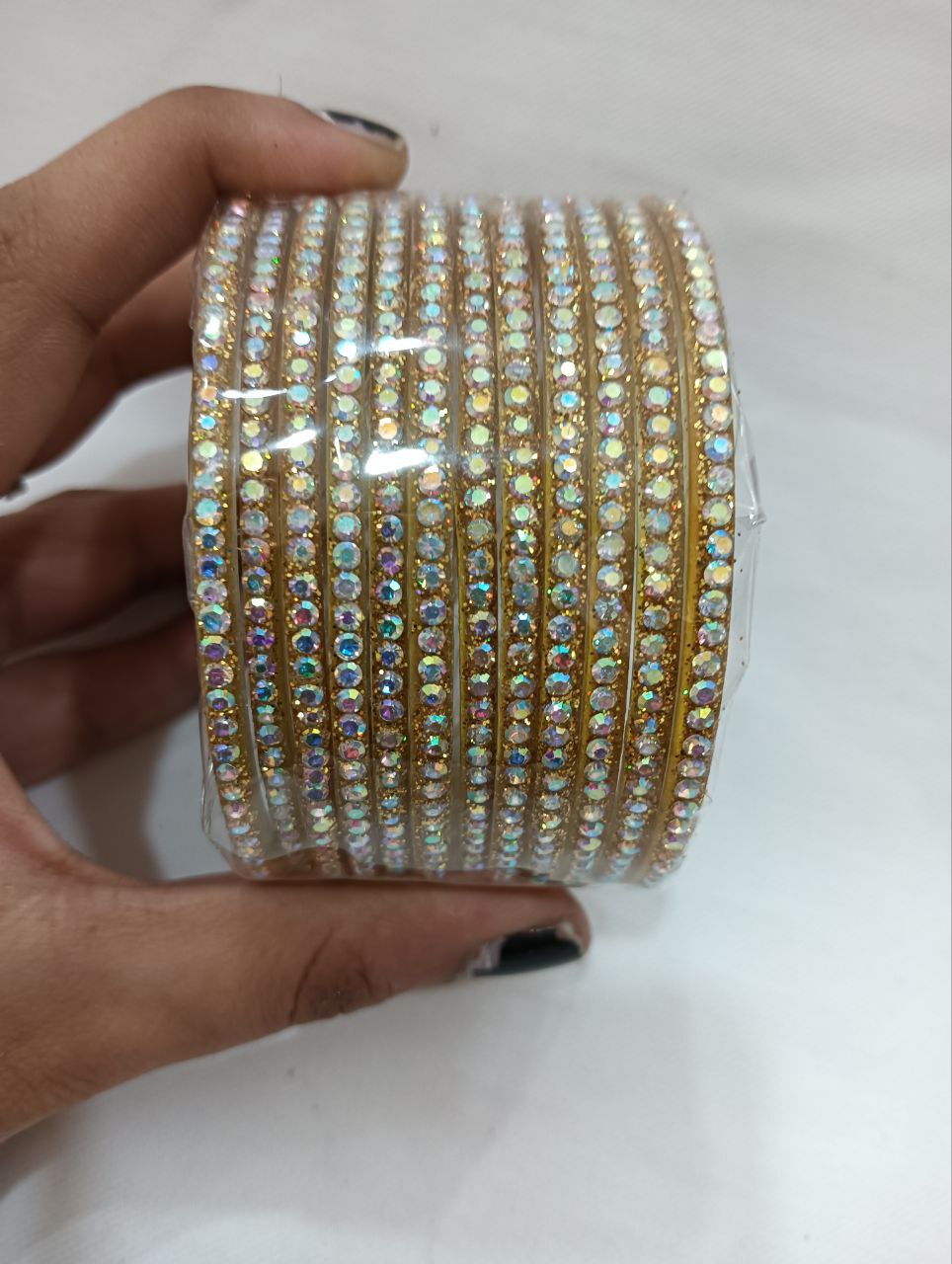 Refreshing Yellow Color Checked Design Glass Bangles For Women