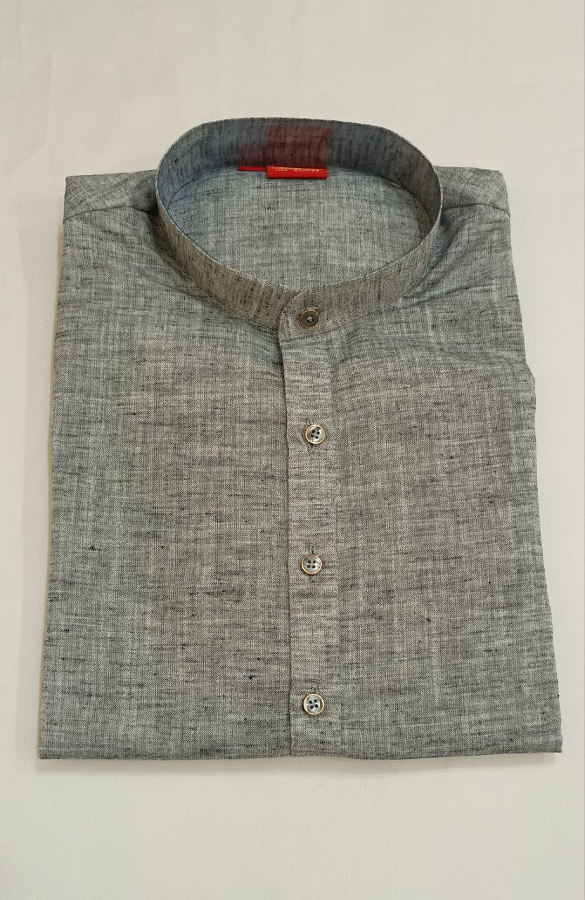 Fabulous Grey Colored Cotton Kurta For Men