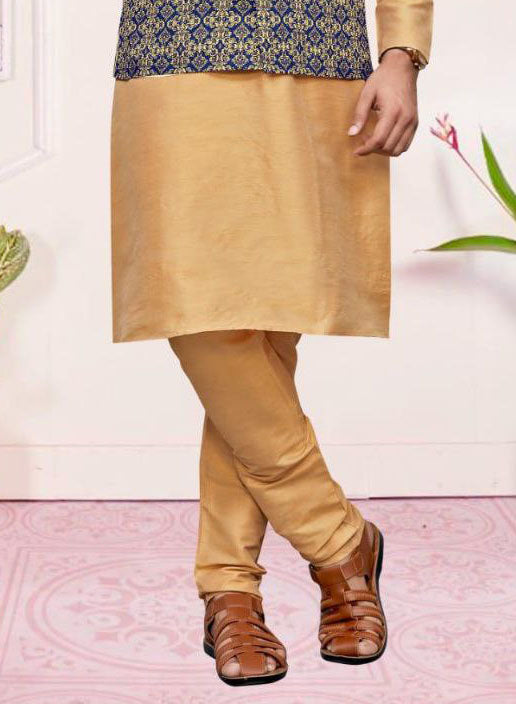 Traditional Wear Kurta With Pajama And Jacket In Cochise