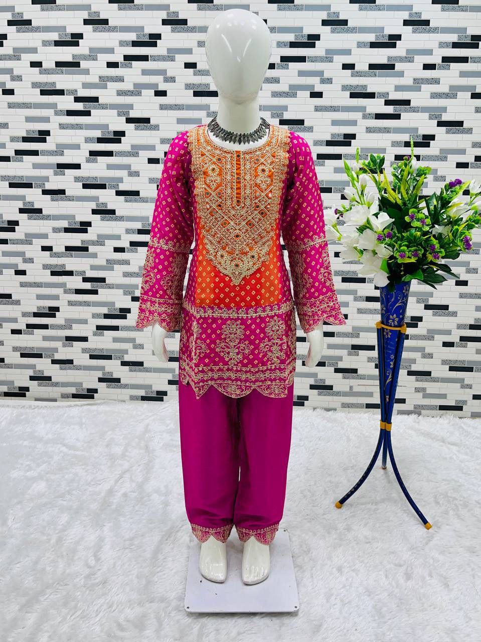 Embroidery And Sequins Work Suits For Girls In USA