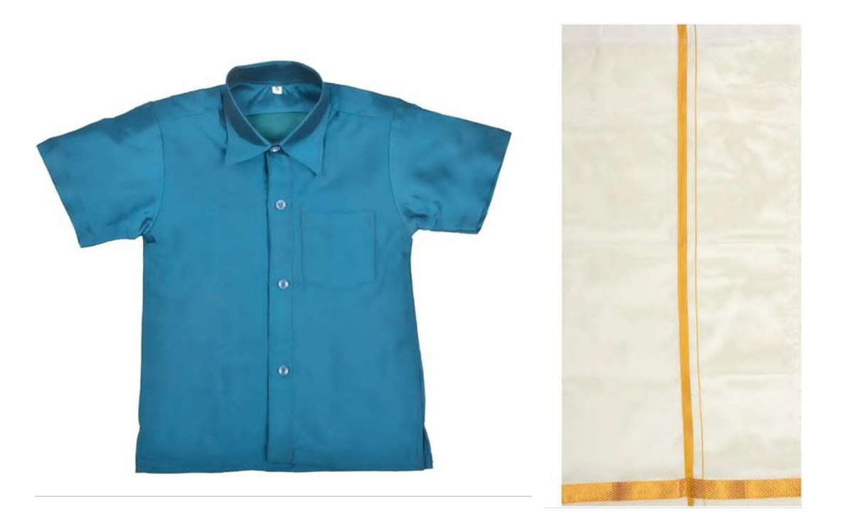 Fabulous Blue Colored Dhoti Sets for Kids Near Me