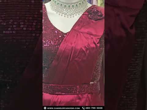 Gorgeous Maroon Color Ready To Wear One Minute Designer Saree In USA