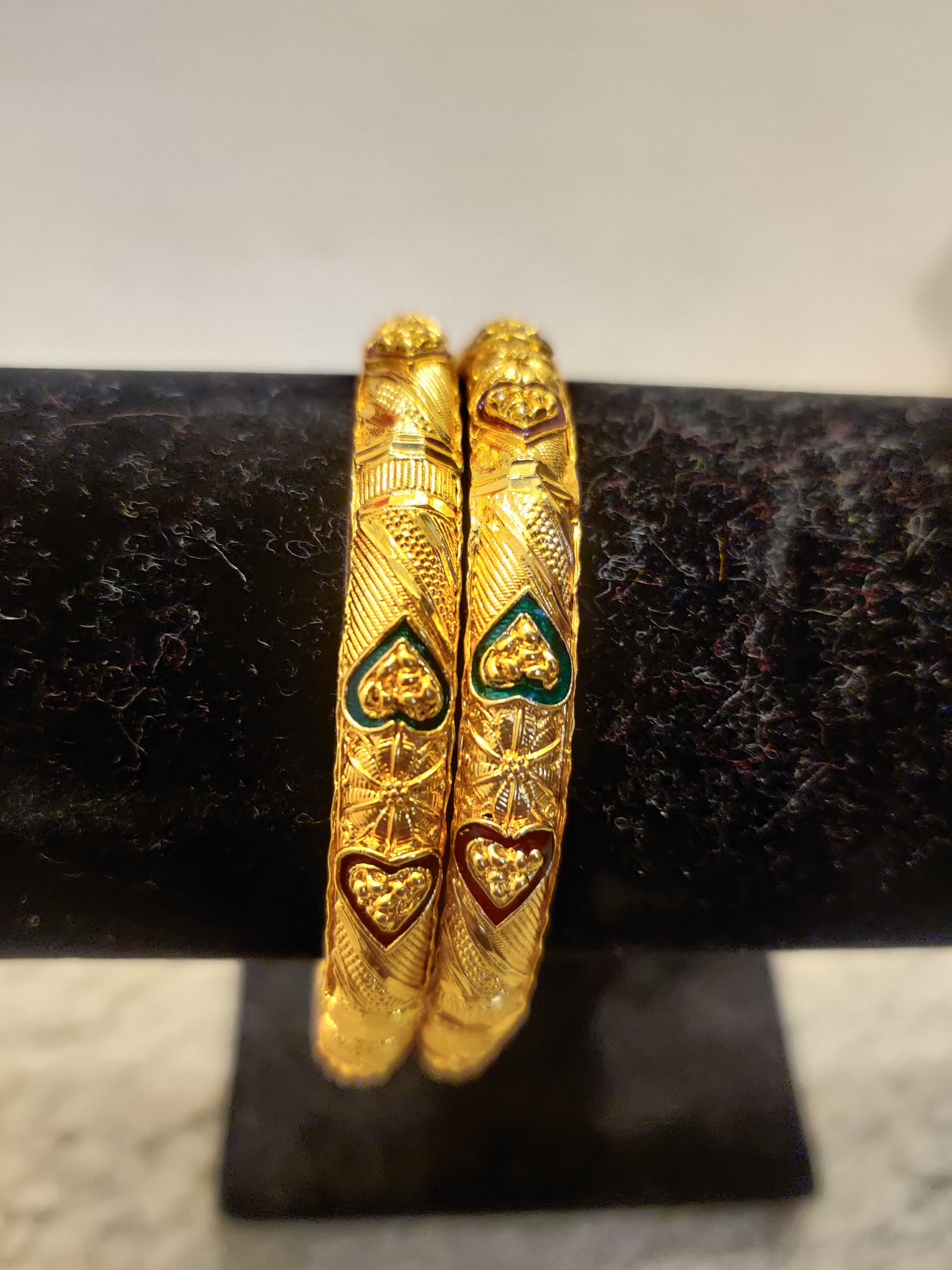 Stunning Gold Plated Designer Bangles Set For Women In Tempe