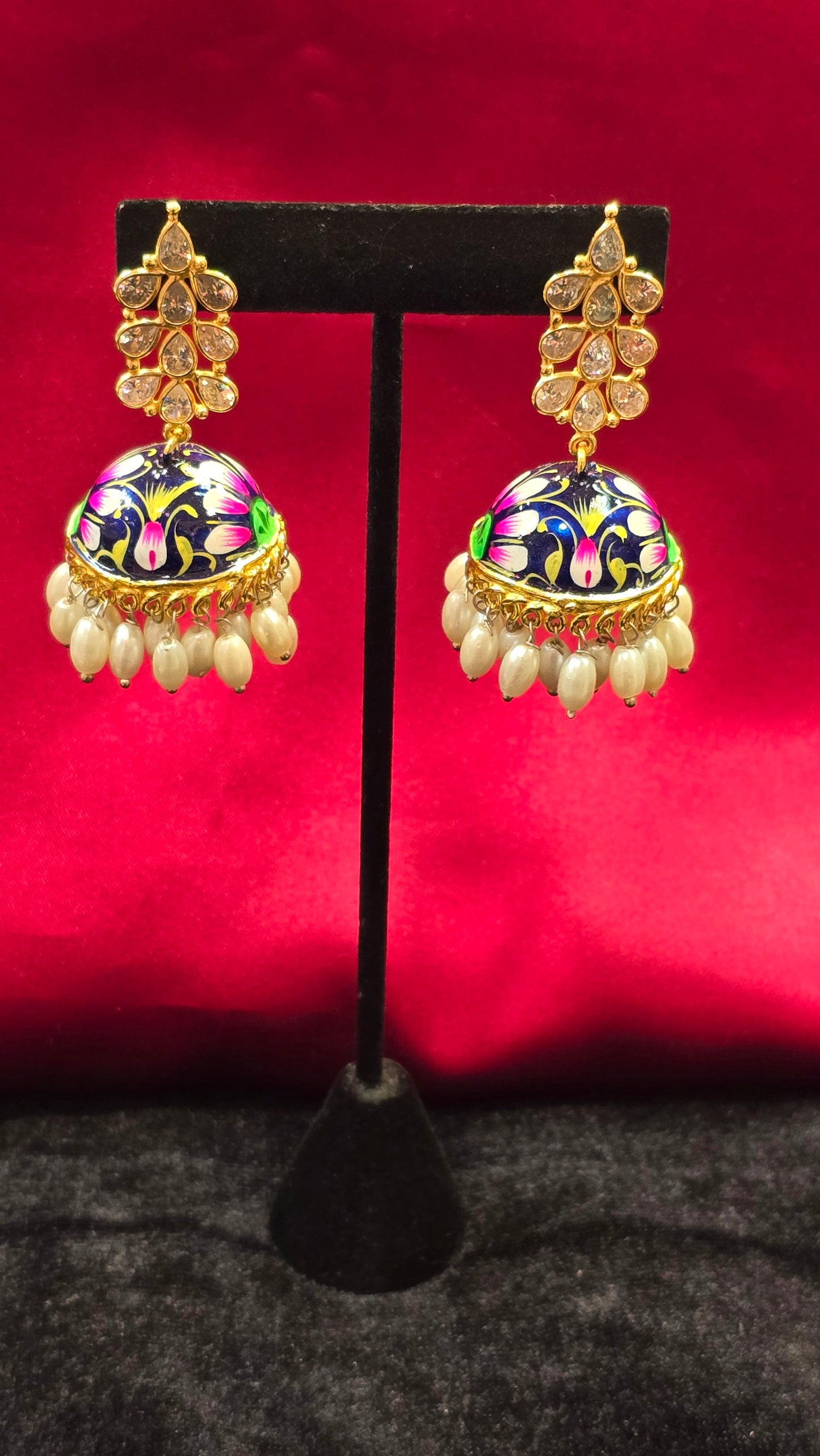 Beautiful Painted Multicolor Jhumkis