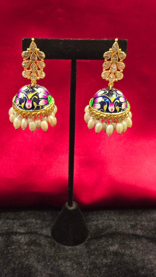 Beautiful Painted Multicolor Jhumkis