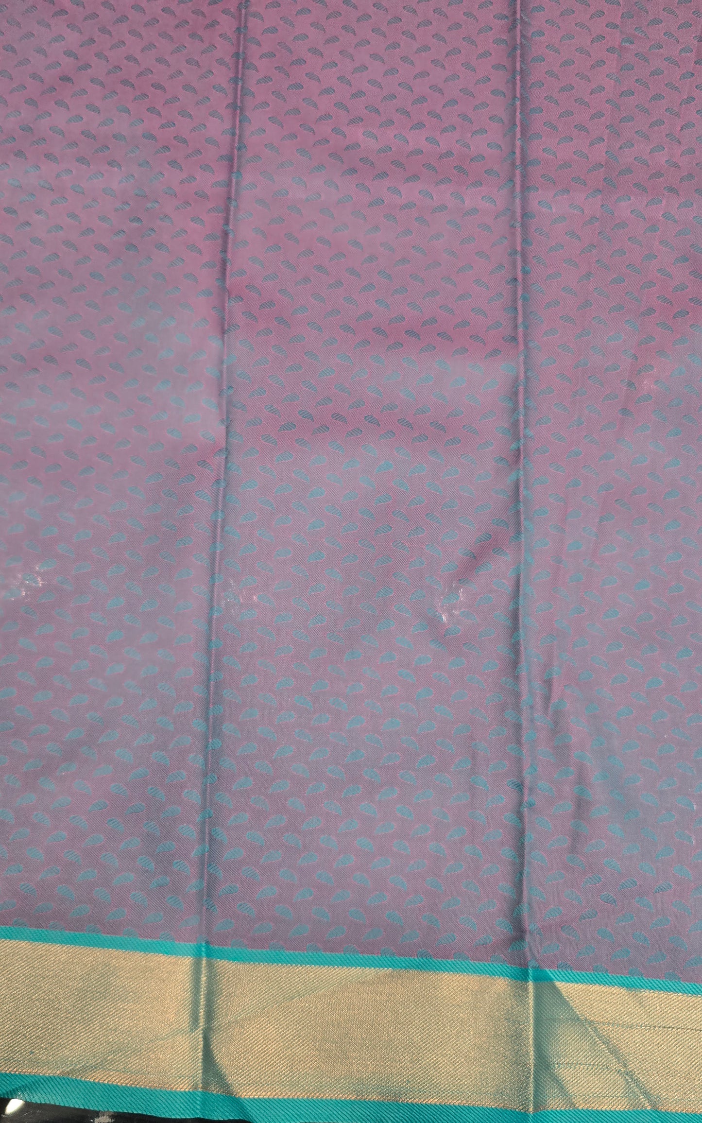 Pink And Teal Blue Color Soft Silk Saree In Yuma