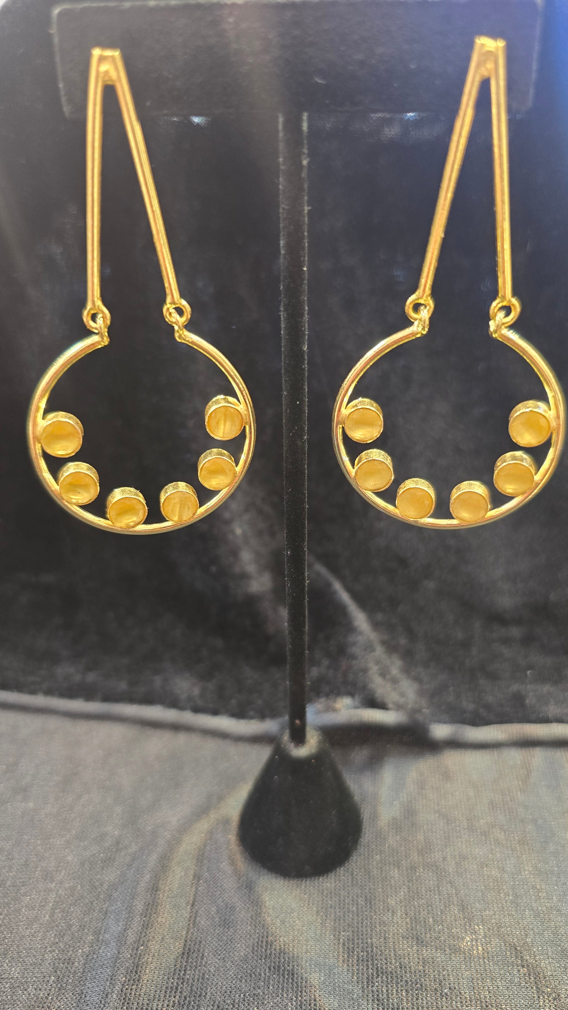 Golden Earrings With Gold Beads Near Me