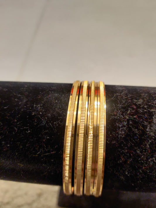 Gold Plated Bangles Simple and Pleasent Look