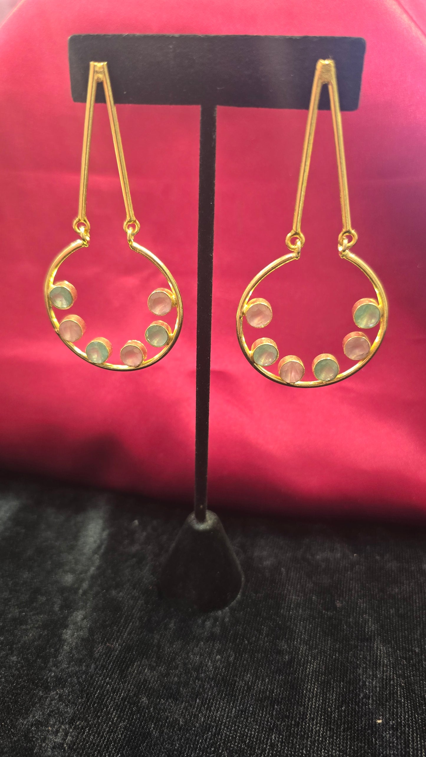 Marvelous Multi Color Round Earrings For Women