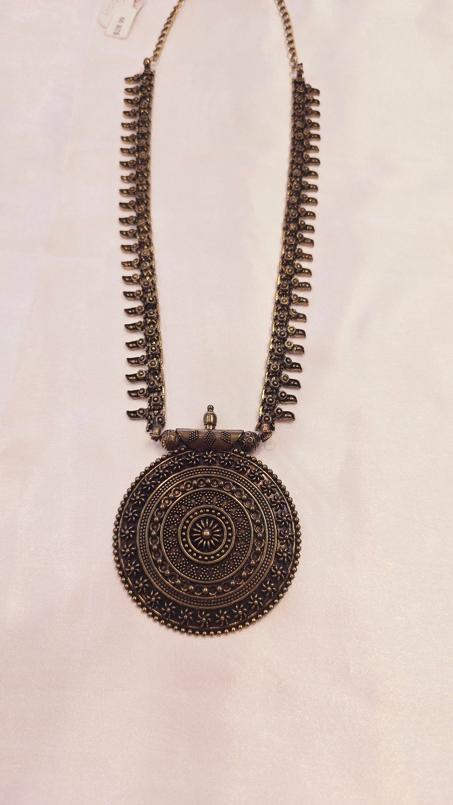 Gorgeous Oxidized Chakra Pendant Fashionable Necklace