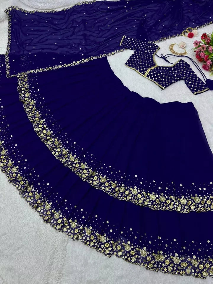 Heavy Sequins Work Lehenga Choli In Chandler