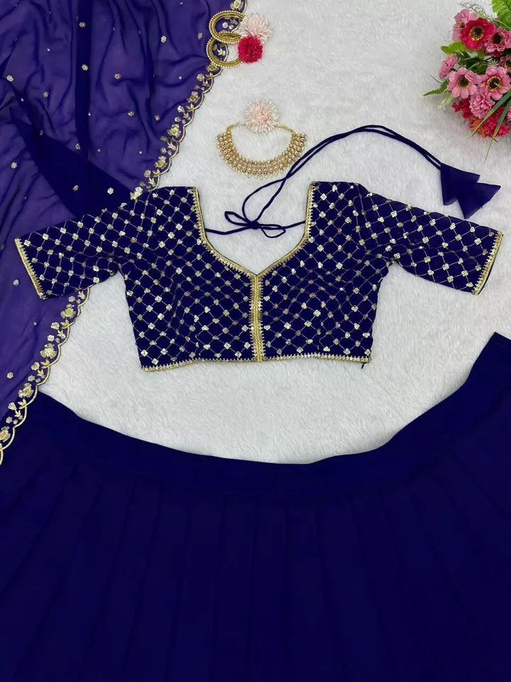 Embroidery With Sequins Work Lehenga Choli In Yuma