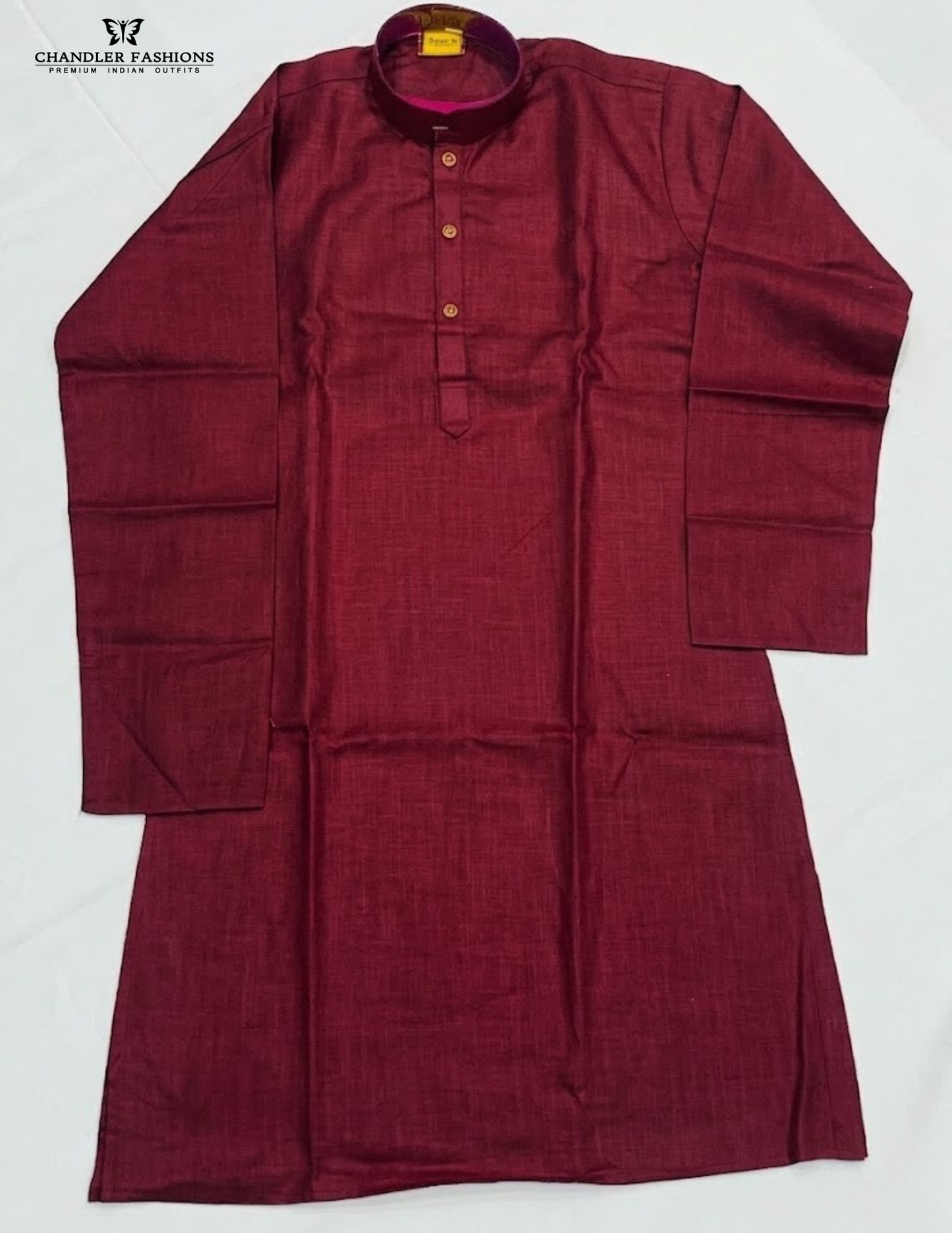Appealing Maroon Color Cotton Kurta For Kids Doesn't Come With Pants