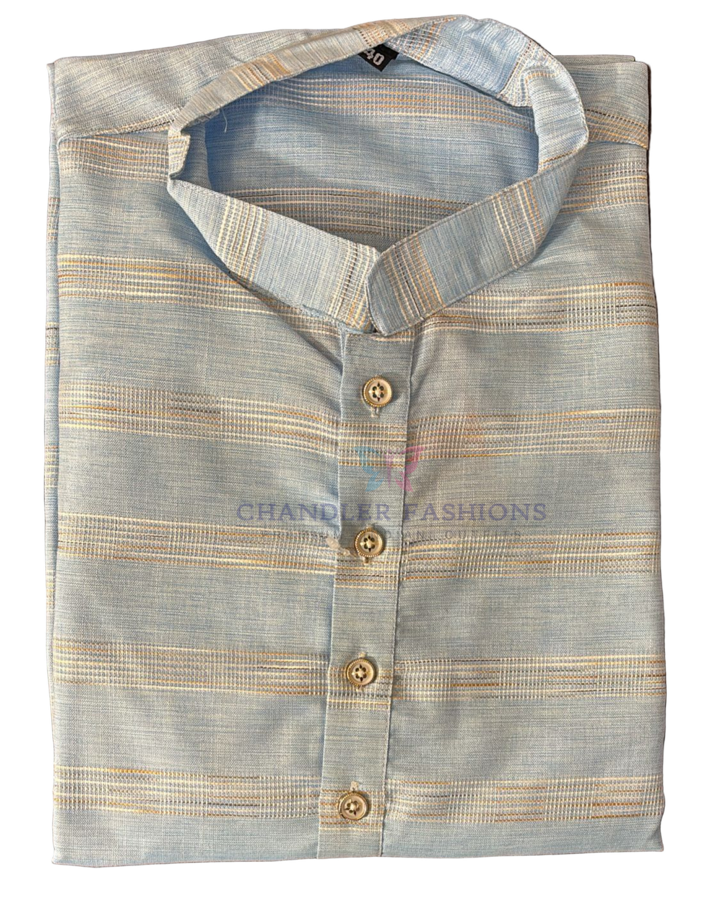 Sea Blue Color Cotton Kurta With Pajama In Peoria