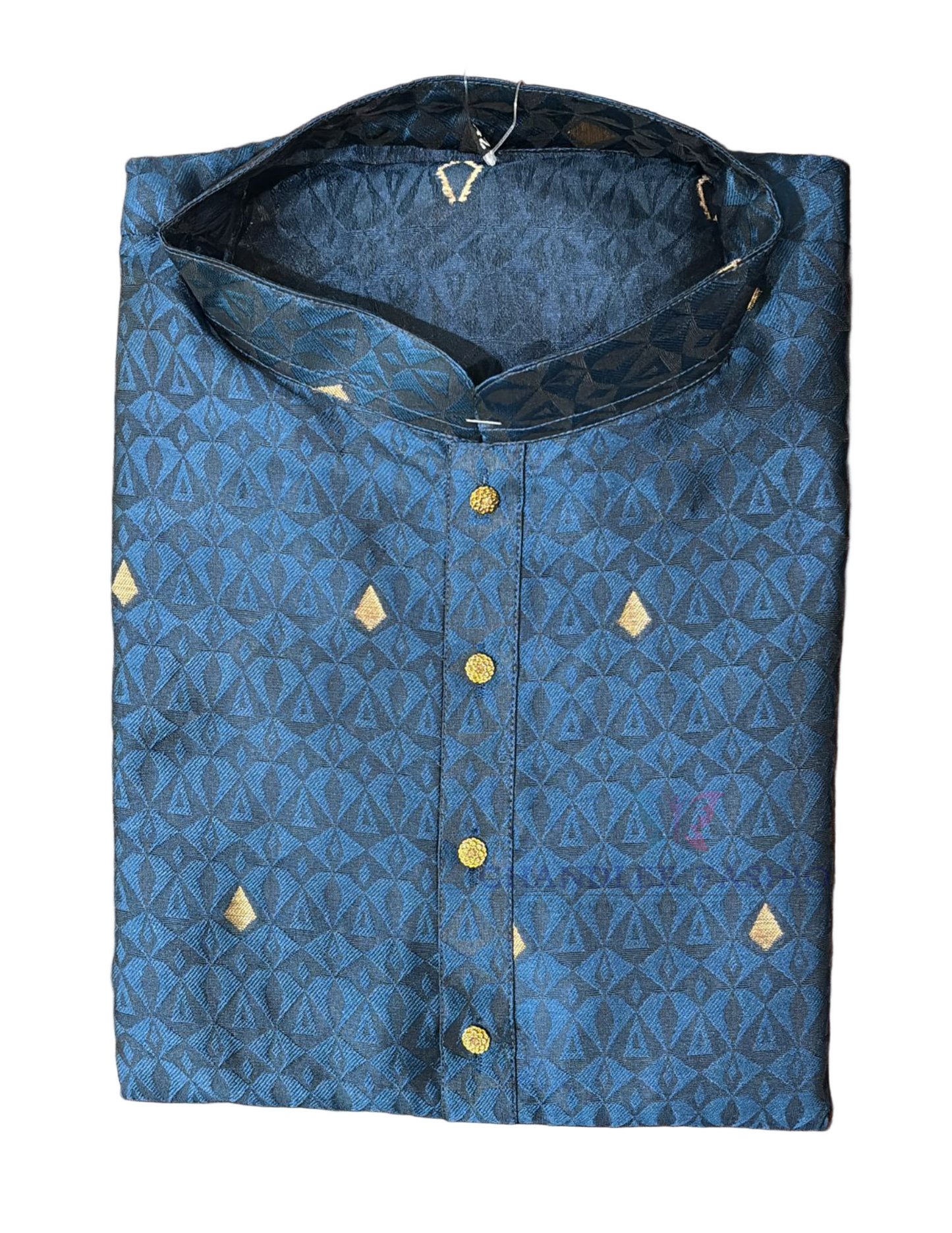 Wonderful Teal Blue Color With Embroidery Work Kurta Suits For Men