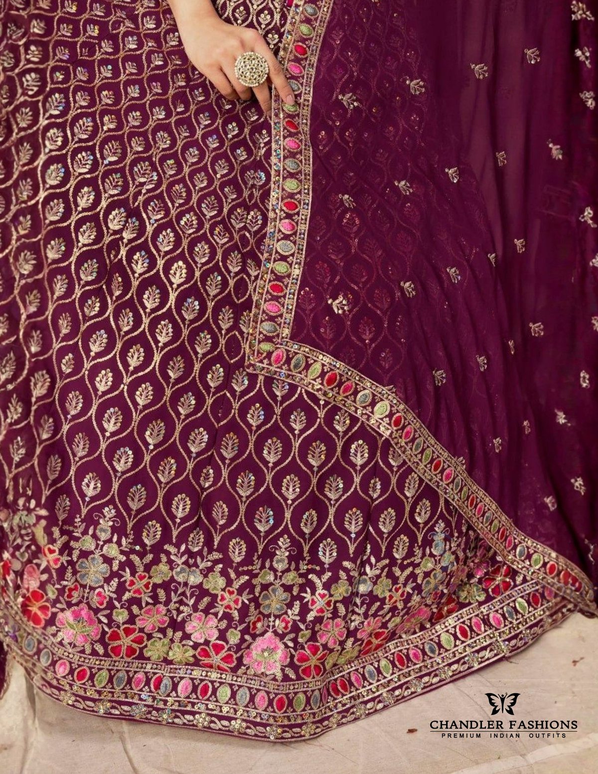 Zari Embroidery Work Lehengas In Chandler