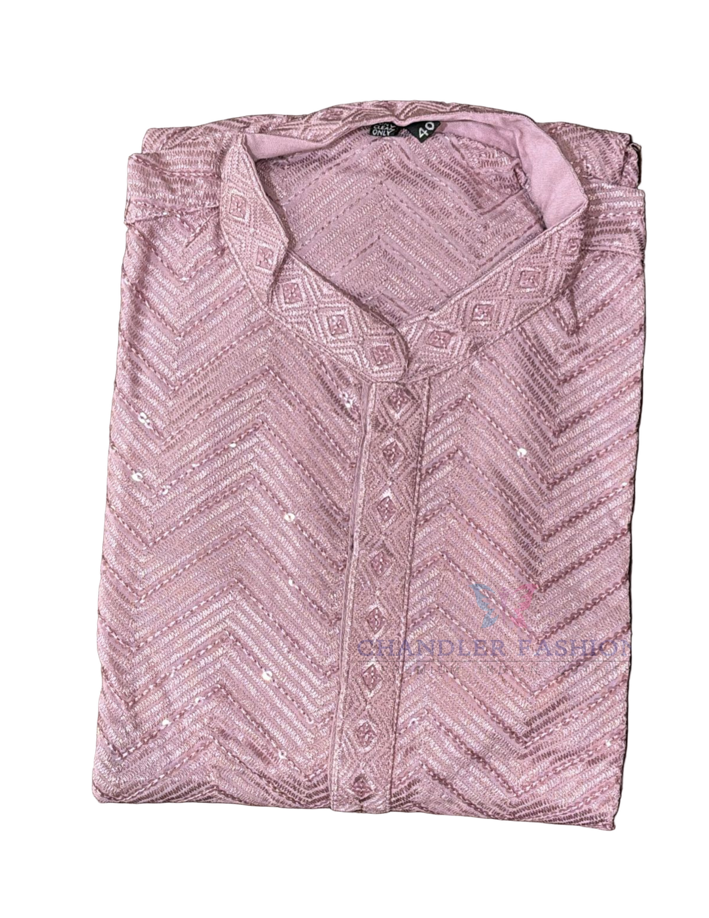 Charming Light Purple Color Soft Silk With Sequins Work Kurta Suits For Men