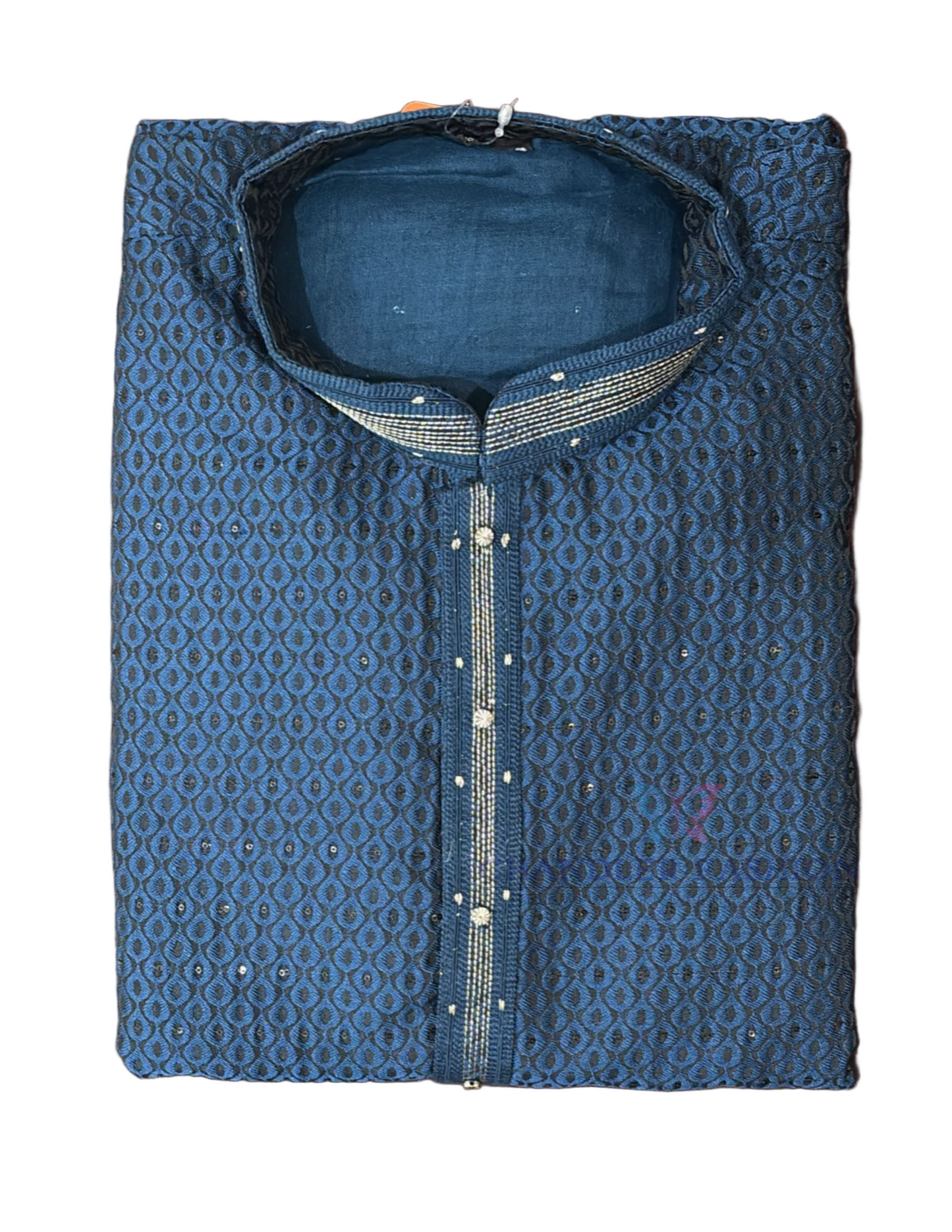 Wonderful Teal Blue Color Raw Silk With Embroidery And Sequins Work Kurta Suits For Men