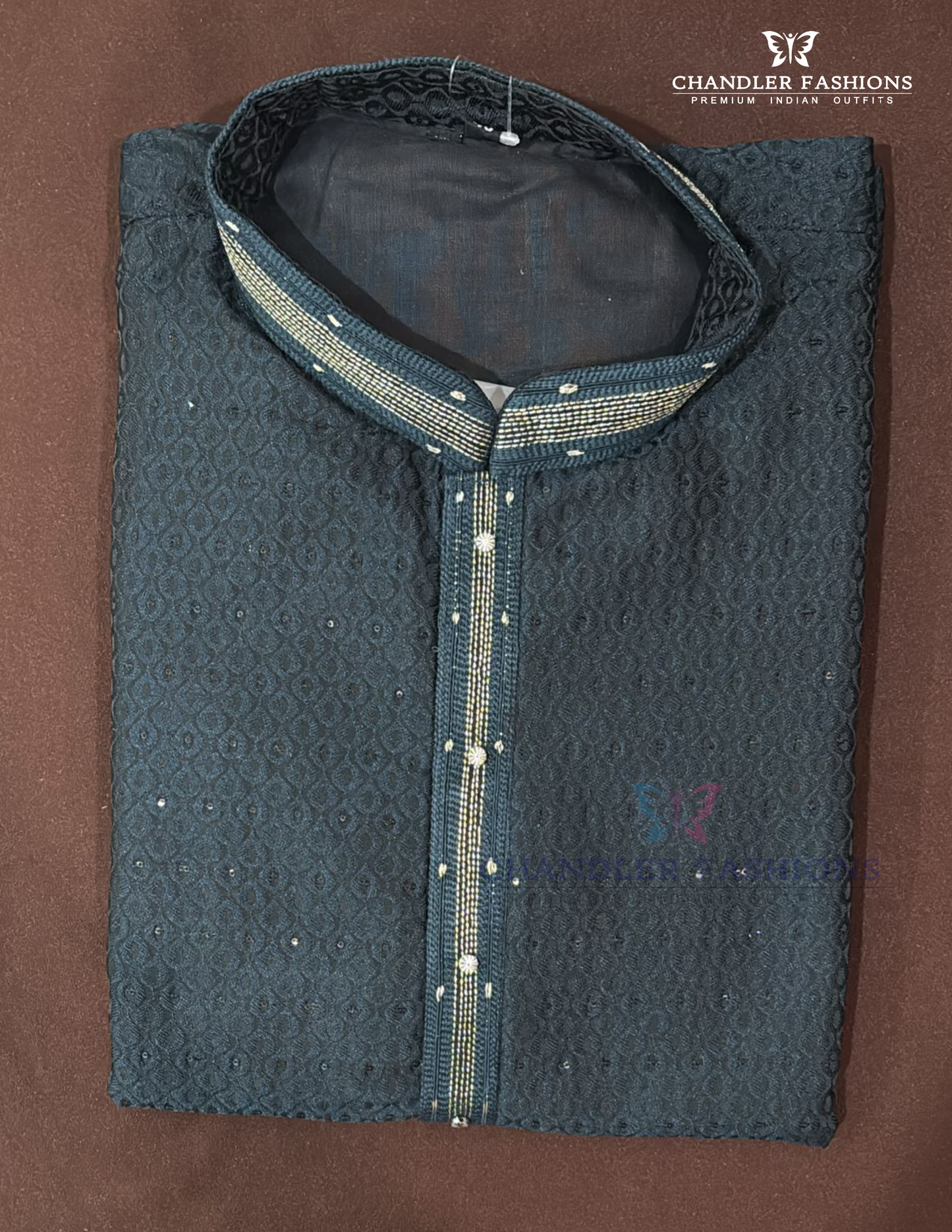 Marvelous Teal Green Color Raw Silk With Embroidery And Sequins Work Kurta Suits Near Me