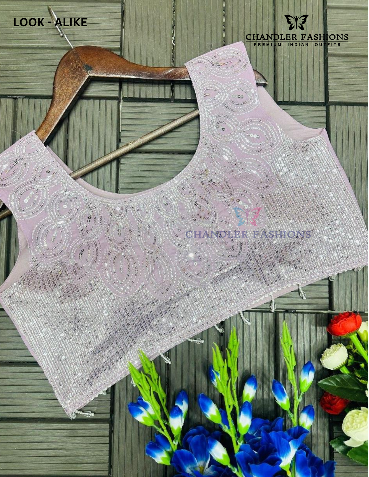 Lavender Color Ready To Wear Saree With Embroidery Work In USA