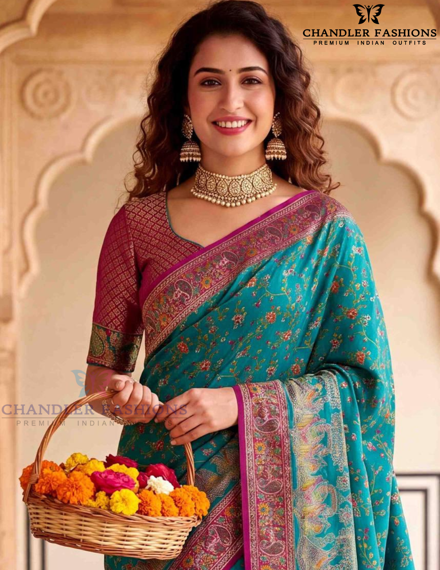 Blue Color Silk Saree With Contrast Rich IN Surprise