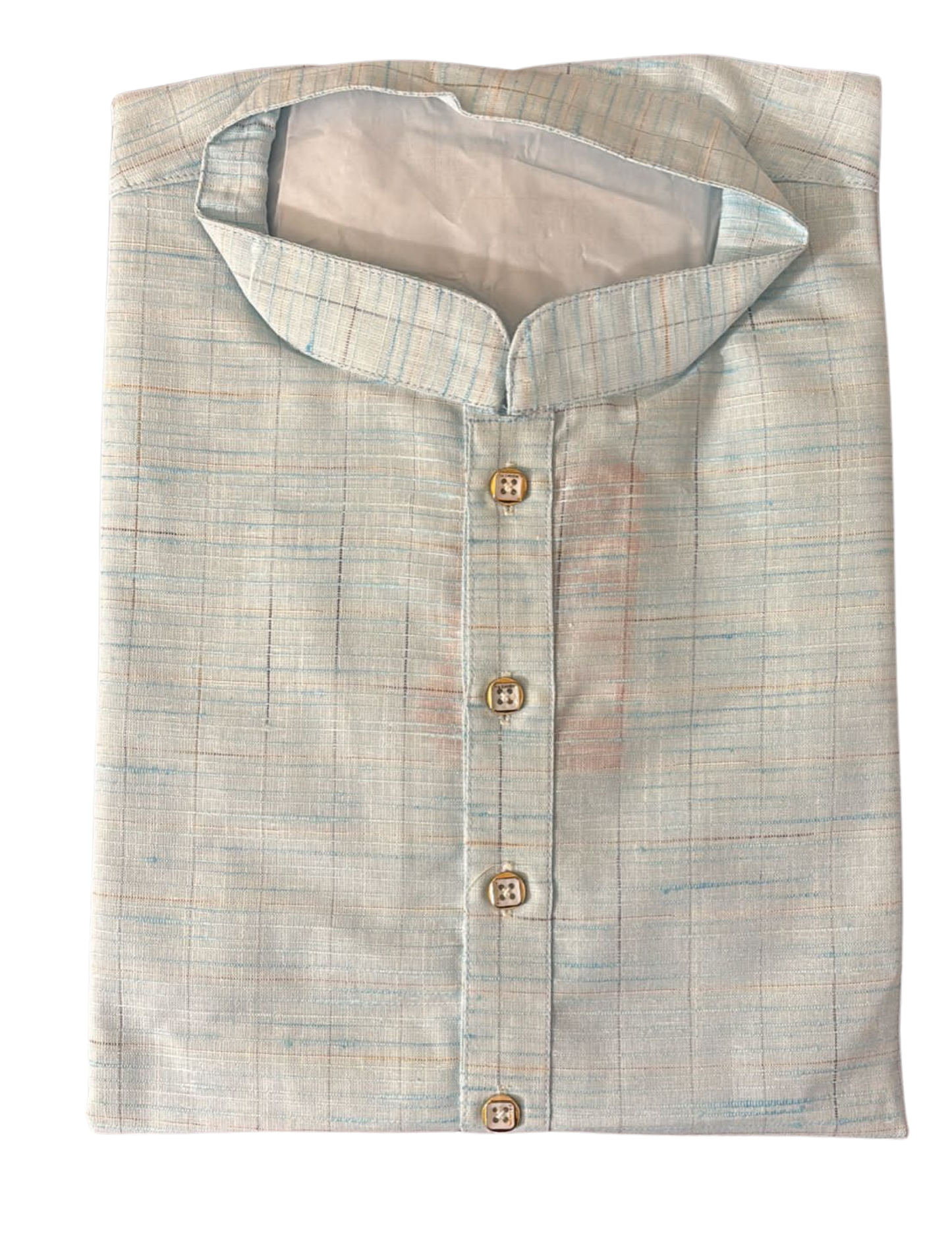 Wonderful Light Blue Color Cotton Kurta With Pajama Pant Near Me