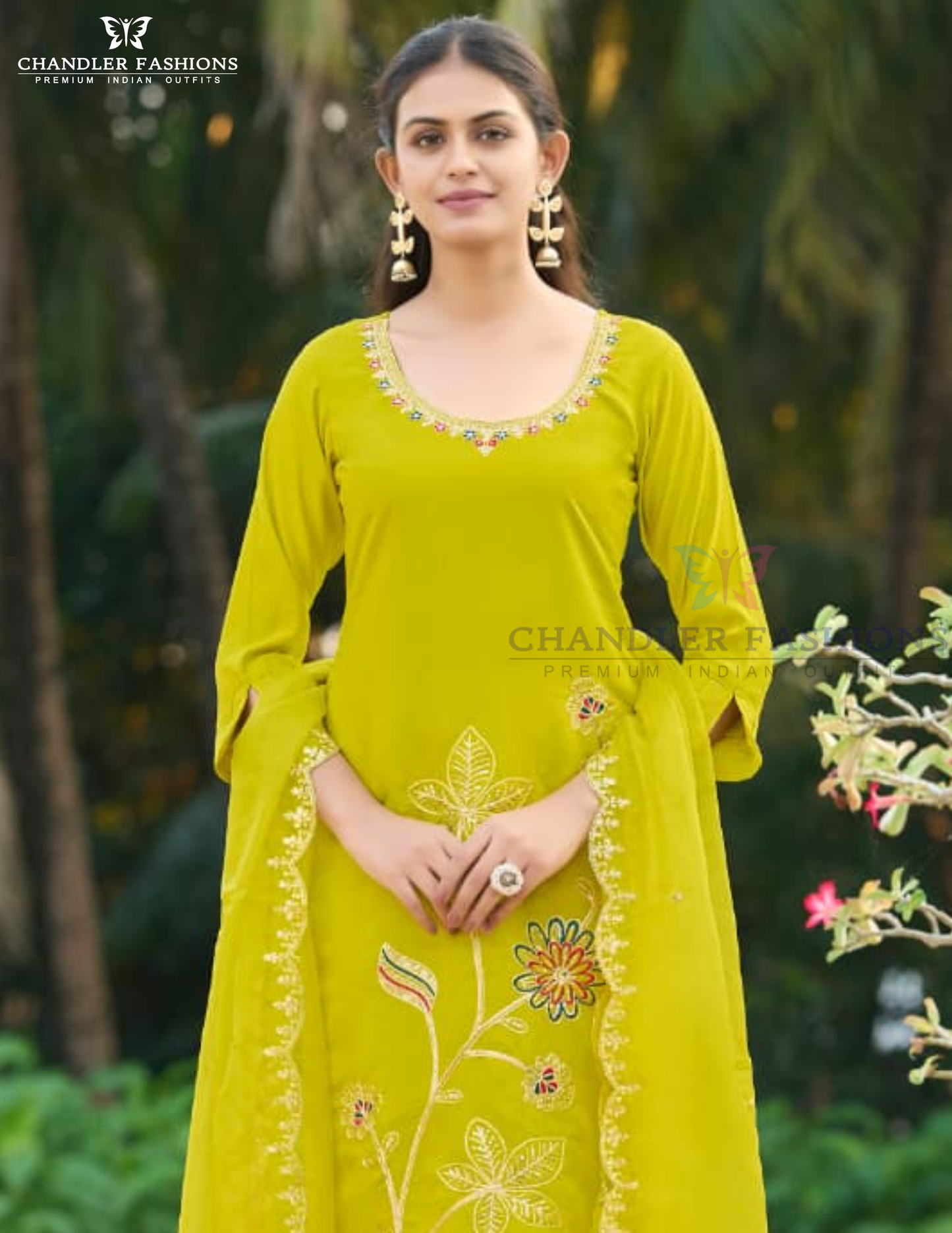Lime Green Color Salwar Suits With Dupatta Near Me
