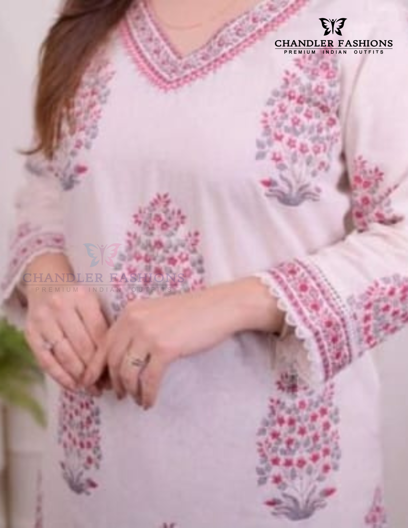 Pink Color Cotton Printed Work Salwar Suits With Dupatta Set In Mesa