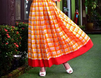 Cotton Collared Long Anarkali In Flagstaff