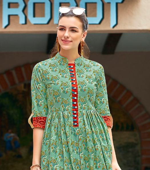 Anarkali Cotton Dress With Front Open Near Me