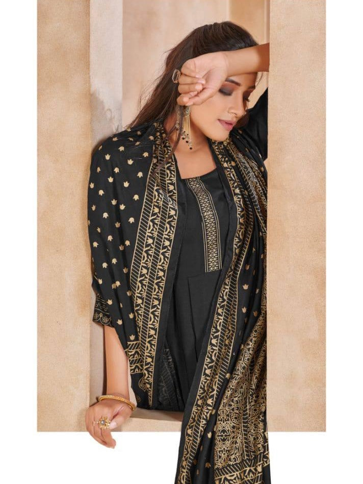 Kurti With Printed Dupatta In Skull Valley