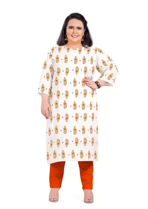 White Pure Rayon With Handwork Daily Wear Kurti In USA