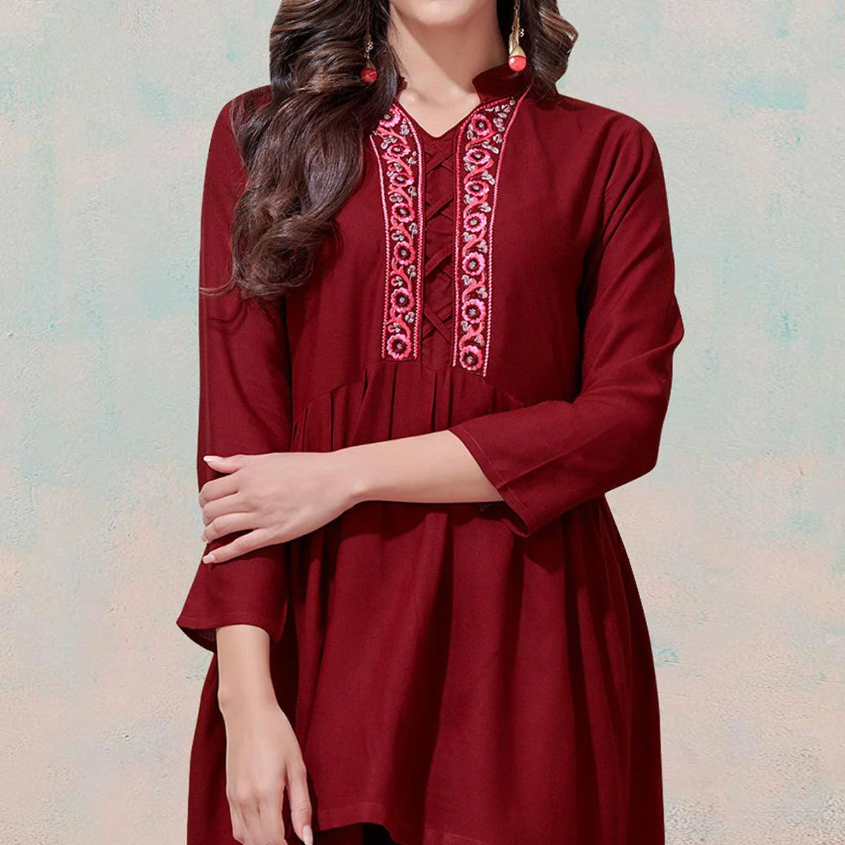 Embroidered Top in Gilbert