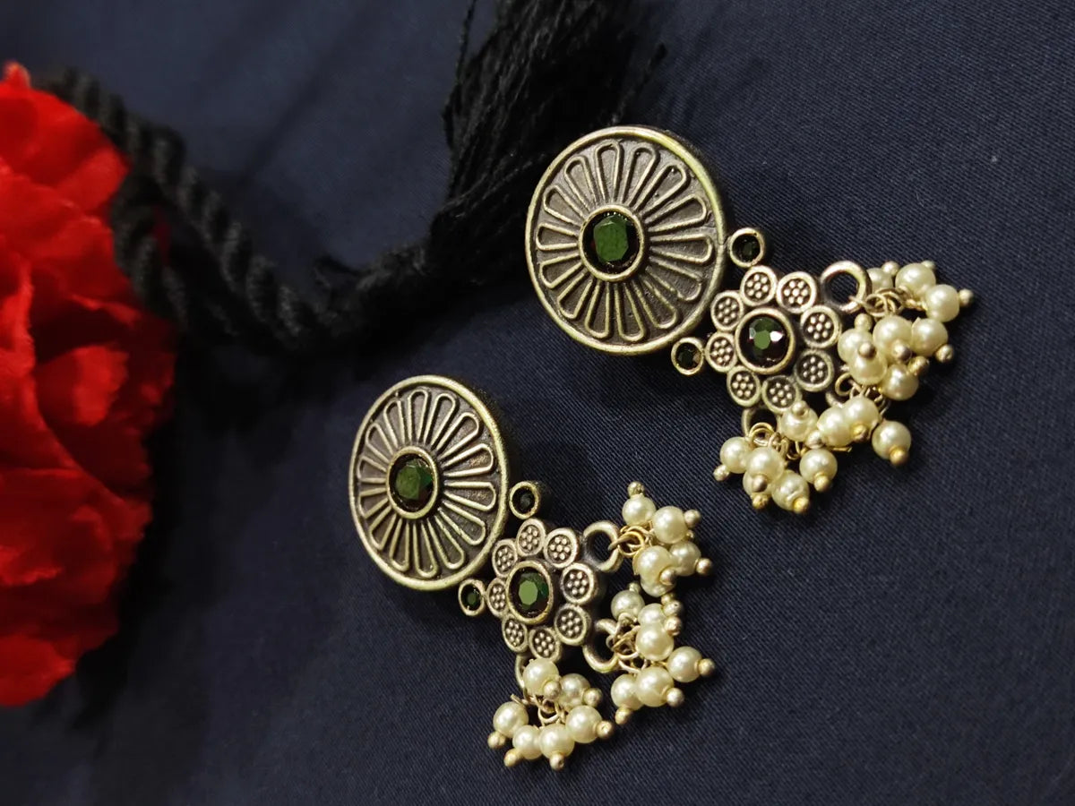 Long Necklace Set Made With Brass And Copper In Douglas