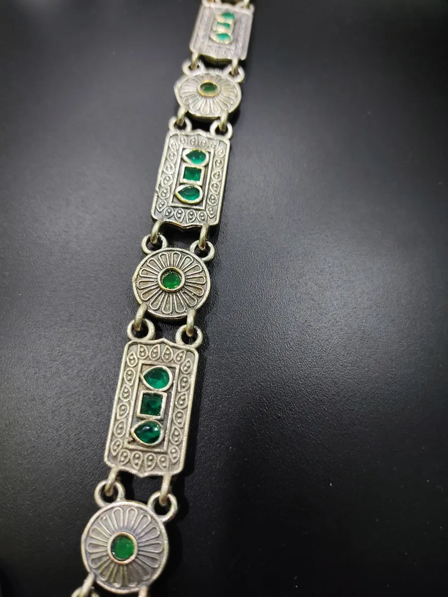 Silver Oxidized Long Chain Set In Bull Head City