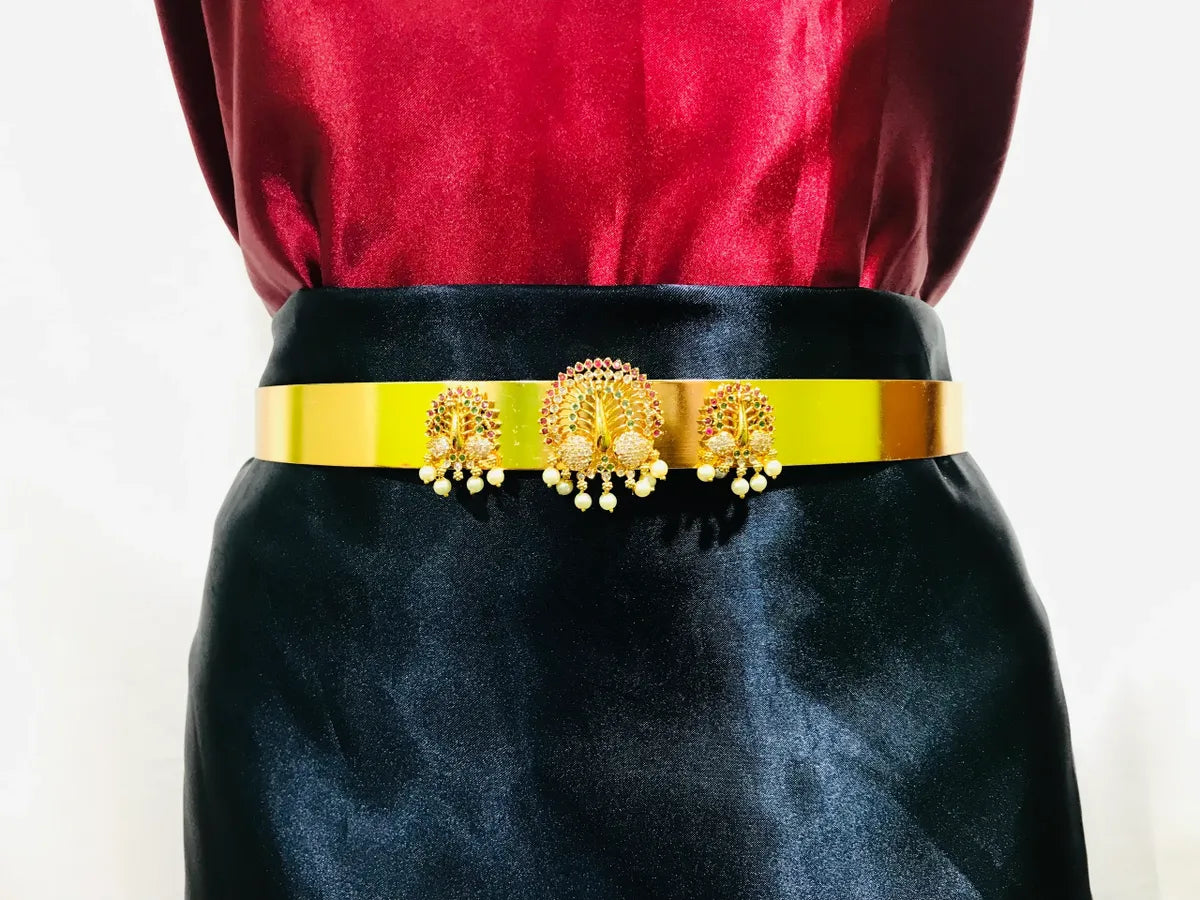  Gold Hip Chain With Peacock Design Sedona