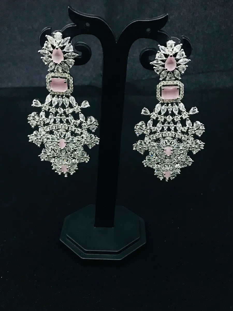 Two Tone CZ Bridal AD Necklace Set In Glendale