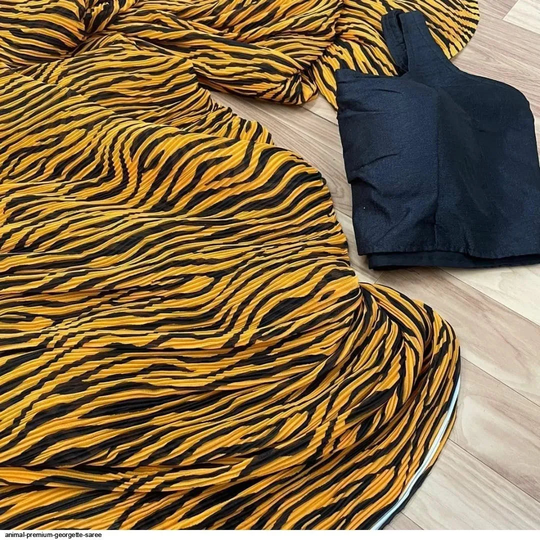 Yellow Color Georgette Crush Sarees Near Me