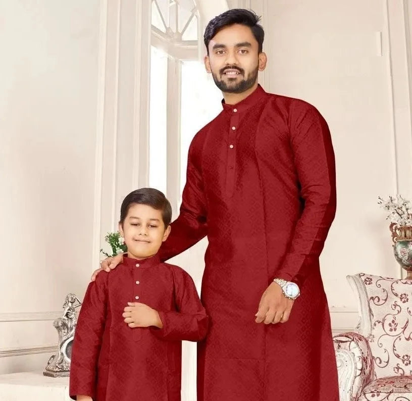 Silk Jacquard Kurta With Pyjamas Set Near Me