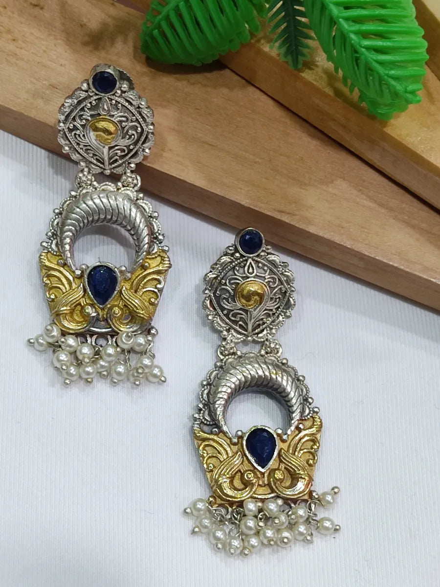 Antique Design Pearl Beaded Dangler Earrings In Prescott