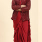 Appealing Red Color Kids Ready To Wear Lycra Designer Saree