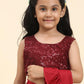 Appealing Red Color Kids Saree Near Me