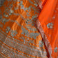 Orange Color Sequins And Zari Embroidery Work Lehenga In Tempe