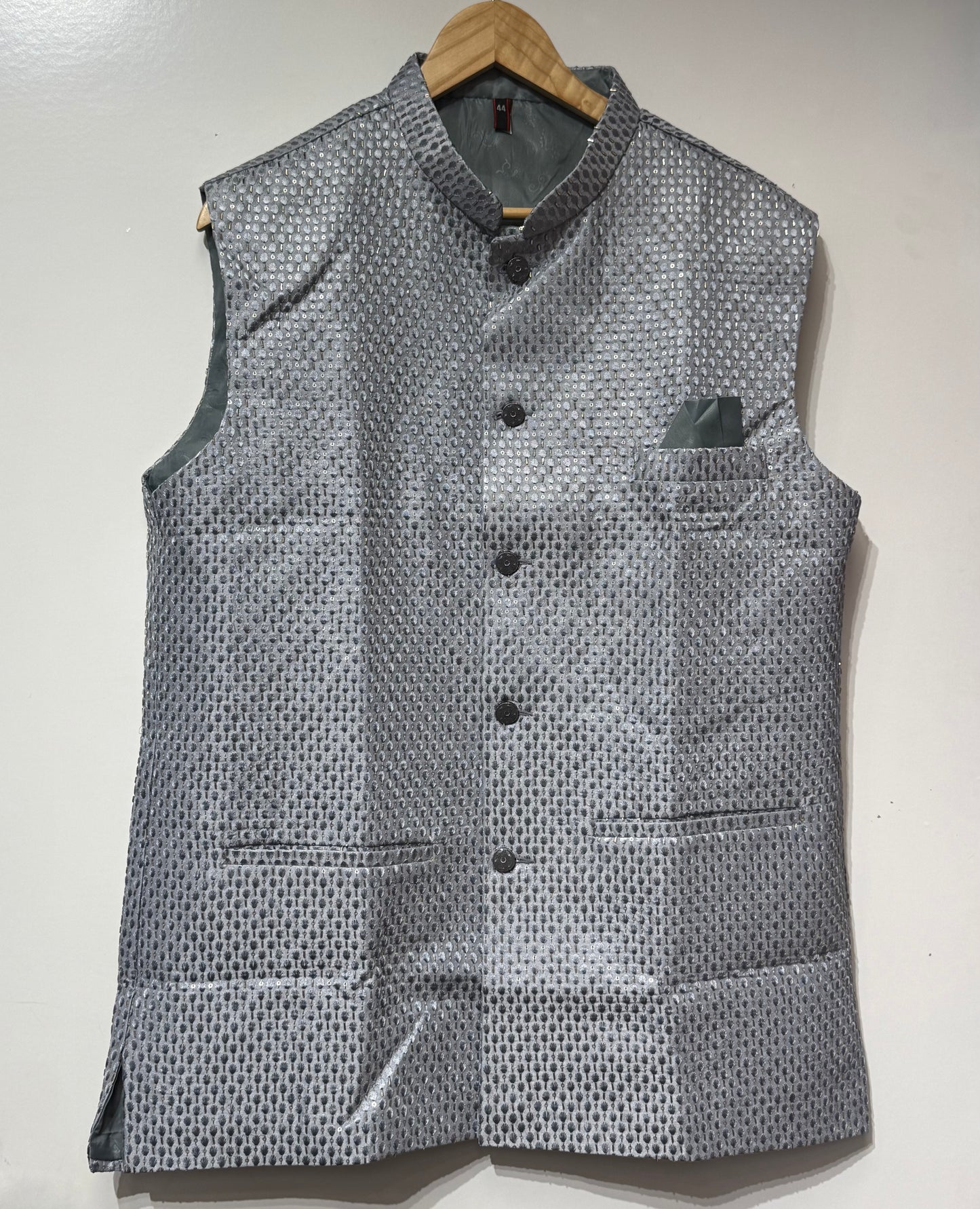 Gray Color Silk Men's Jacket Near Me