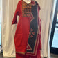 Captivating Red Color Cotton With Printed Work Salwar Suits With Dupatta