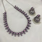 Oxidized Necklace With Jhumka Earrings And Pearl Beads in USA