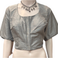 Delightful Silver Color Art Silk Designer Blouse For Women
